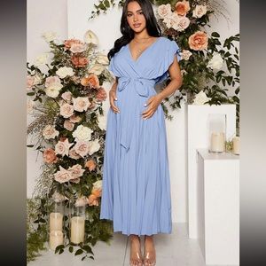 Belted Maternity Fashion Dress 🤰